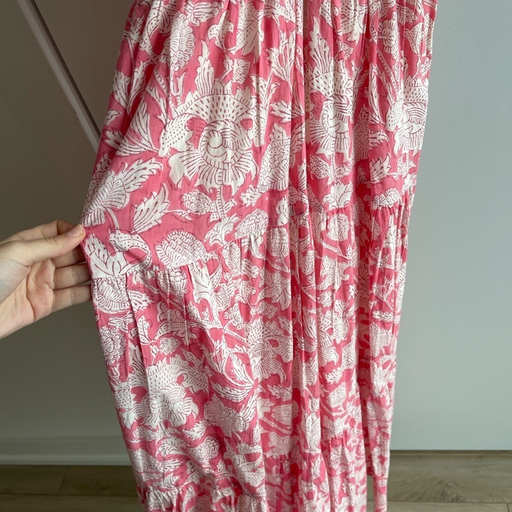 Madison Matthew Floral Pink and White Ruffle Dress - Picture 8 of 9
